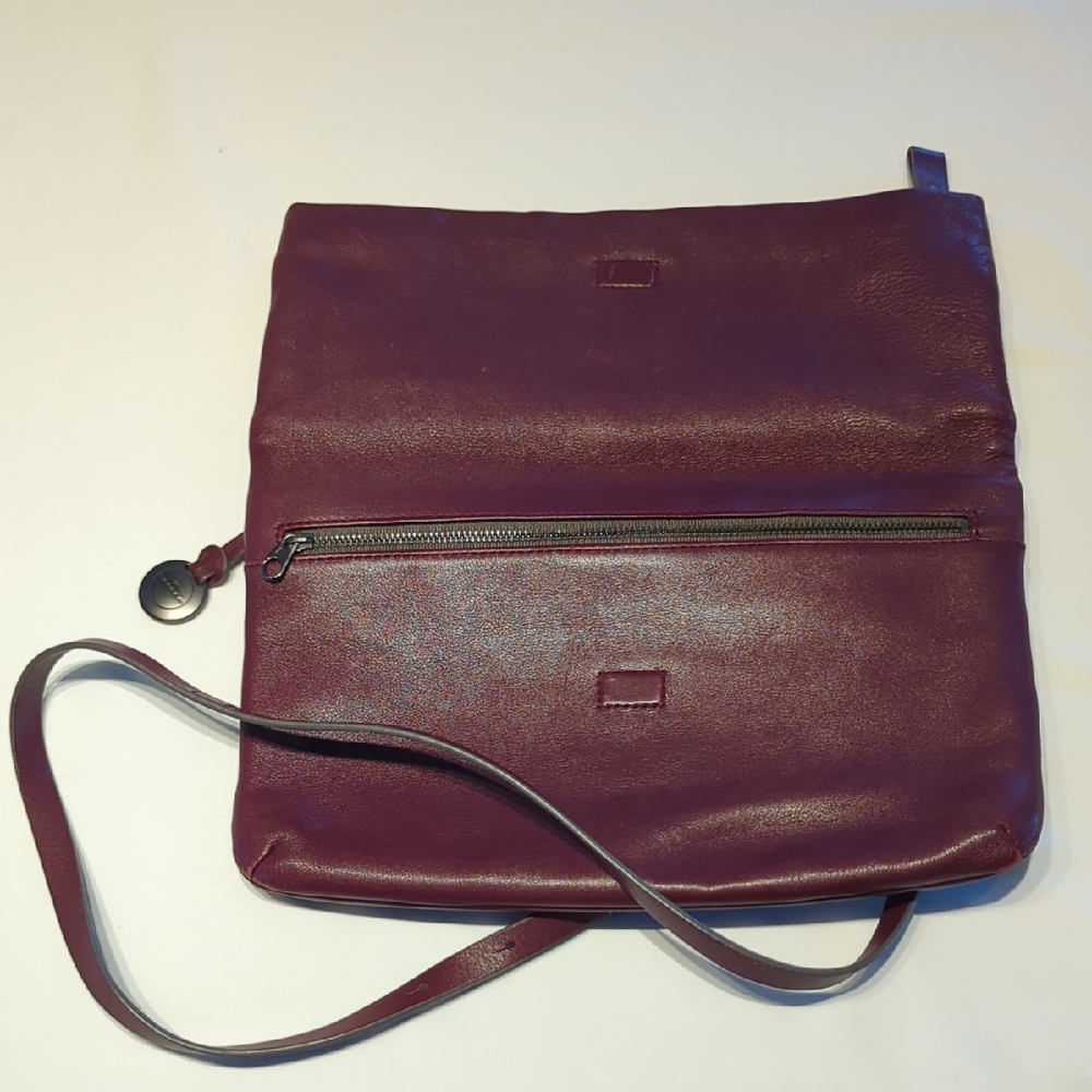 Skagen Burgundy Fold-Over Crossbody Bag - Picture 4 of 16